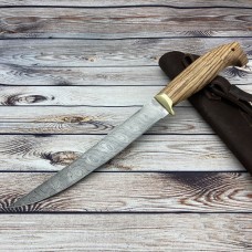 Нож Кухонный Филейный Дамаск